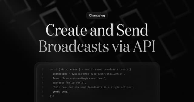 Create and Send Broadcasts via API