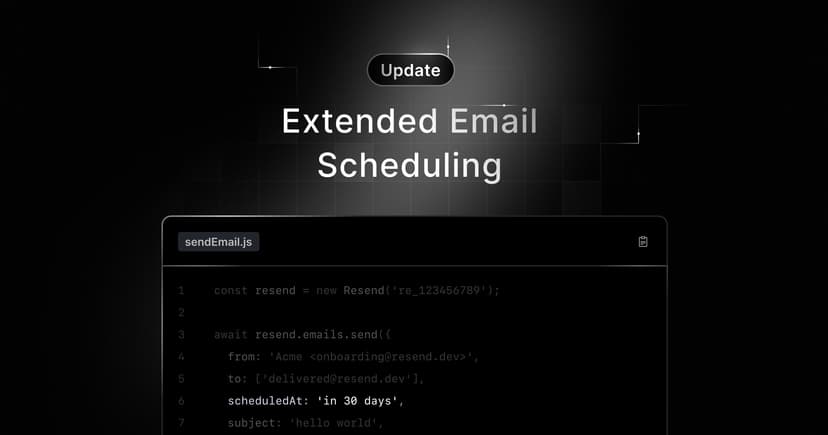 Extended Email Scheduling
